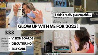 glow up with me for 2023! + how to make a vision board using Canva! (self care vlog)