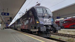 Ausfahrt von 1116 208 am RJ nach Salzburg Hauptbahnhof