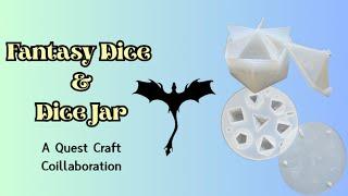Let's make Sparkly Fantasy Dice & a giant dice to store them! @BondCraftor  #resincrafts #resinart