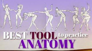  How I practice drawing ANATOMY using ONE simple tool // real-time gesture figure sketch demo