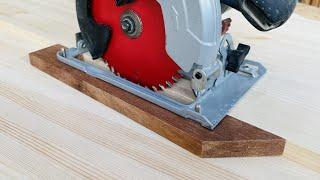 Circular saw straight cut guide with adjustable zero point