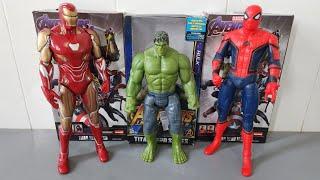 Unboxing SUPERHERO Avengers Toys, Hulk Action Figure, Spider-Man, Iron Man