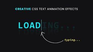 Text Typing CSS Loading Animation Effects | Pure CSS Typewriter Effect | Source coder 2022 | #html