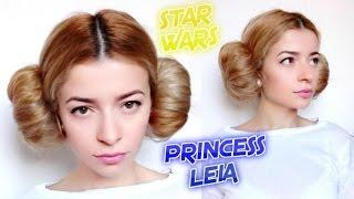 STAR WARS : LAST MINUTE HALLOWEEN LOOK PRINCESS LEIA HAIR BUNS HAIRSTYLE | Awesome Hairstyles