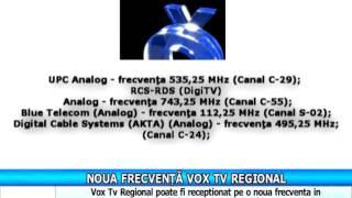 Noua frecvență Vox Tv Regional