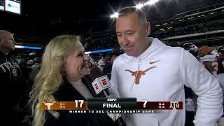 Being Champions is the STANDARD here at Texas! - Steve Sarkisian after making SEC title game