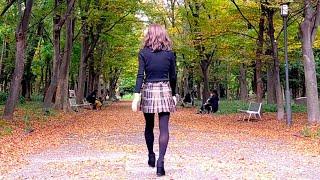 Crossdresser Walking, Autumn Nature Walk