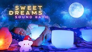 Sweet Dreams Sound Bath | Crystal Singing Bowl Music for Nighttime & Sleep