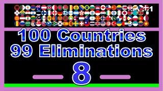 100 countries & 99 times elimination8 -marble race in Algodoo- | Marble Factory 2nd