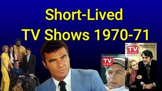 1970-71 Short-Lived TV Shows