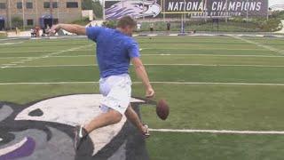 55-Yard Drop Kick Field Goal | Pat McAfee | Kohl's Kicking Camps