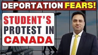 70,000 Students May Be Forced to Leave Canada? | Indian Students Protest Against Canadian Govt.