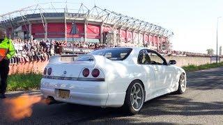 Nissan Skyline R33 GTS-T - Anti-Lag FLAMES & EPIC Burnouts!