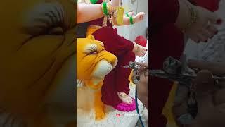 दुर्गा माता lion paiting | नवरात्री 2022 | Durga Idol Making | Navratri 2022 | Durga agaman