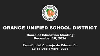 OUSD School Board Meeting - December 16, 2024