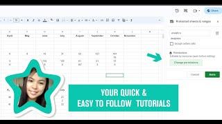 How To Restrict Editing for Specific excel Cells or tab in Google Sheets