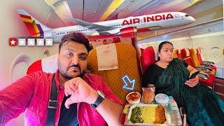 Our First Air India International Flight Experience  Middle seat ke bhi paise lage Worst condition