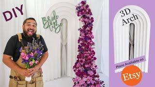 DIY 3D Arch Backdrop for Bridal Showers, Weddings, Birthdays