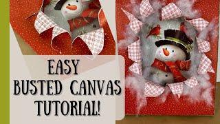 How to Make an EASY Busted Canvas| Step by Step Beginner Tutorial