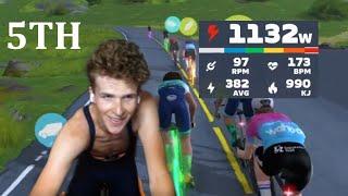 (A+) Zwift Racing League - A super difficult uphill finish!! #zwift #cycling #fitness #racing #train