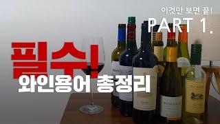 [와인 상식 #01]와인 용어 한번에 정리하기 _ 이것만 알면 진짜 와인 초보 탈출 _ Part. 1/3