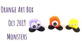 Orange Art Box - October Monster Box - Pompom Monsters