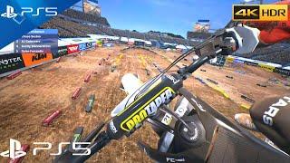 (PS5) Supercross 5 In FIRST PERSON | Ultra High Realistic Graphics [4K HDR 60fps]