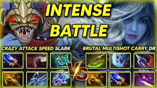 INTENSE AGILITY CARRY BATTLE | CRAZY ATTACK SPEED SLARK VS. BRUTAL MULTISHOT DROW RANGER | DOTA 2