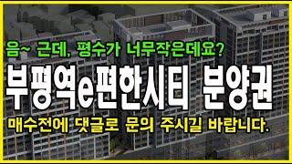 매수전에 필히 댓글 주시길 바랍니다~!!!. GTX역세권 부동산 투자, 아파텔 분양권투자, 부평역 e편한세상, 아파트보다 아파텔투자가 낫다.