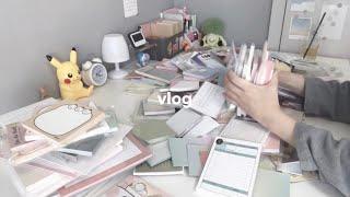 SUB) 집순이 VLOG | 떡메&노트 정리하고 노트북 파우치 언박싱하는 일상