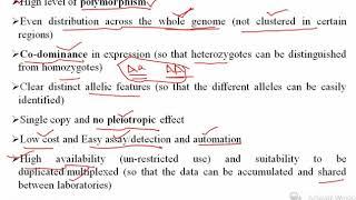 Features of Ideal DNA Marker