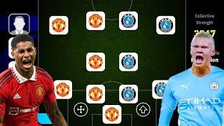 MAN UNITED X MAN CITY!  BEST SPECIAL SQUAD BUILDER!! EFOOTBALL 2025 MOBILE