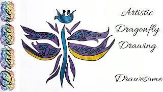 Artistic Dragonfly Drawing / Drawesome