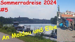 Sommerradreise 2024: Von Bayern über Böhmen nach Sachsen / Tag 5  Von Řevnice via Prag nach Roudnice