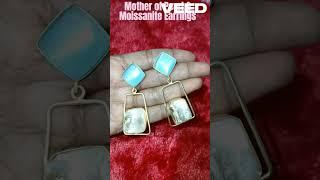 Mother Of Pearl & Moissanite Earrings #earrings #shorts #viral #trending #onlineshopping #shortsfeed