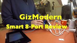 REVIEW GizModern Smart 8 Port USB And Type C Quick Charger Station Charge Faster And Smarter