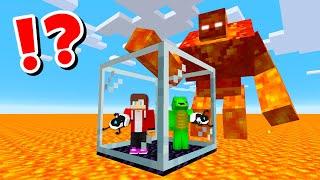 JJ and Mikey Survival in LAVA APOCALYPSE CHALLENGE in Minecraft / Maizen Minecraft