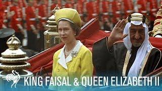 King Faisal Arrives to a Royal Welcome by Queen Elizabeth II (1967) | British Pathé