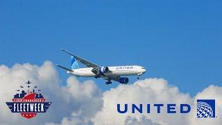 2024 United Airlines 777-300ER Demonstration : San Francisco Fleet Week Airshow