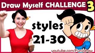 Art Challenge | Draw Myself in 10 Animated Art Styles! | Style Challenge | Mei Yu Style Swap