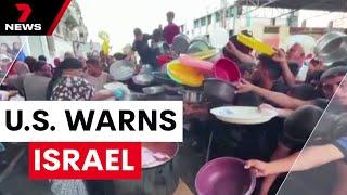 Israel receives military aid cut warning from U.S. | 7NEWS