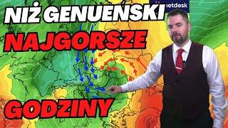 NAWALNE OPADY DESZCZU. BURZE. SILNY WIATR. NIŻ GENUEŃSKI Vb BORYS zablokowany przez wyże.