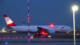 Late Night Plane Spotting Frankfurt Airport Austrian Airlines B777 & SQ A380 | Edelweiss