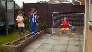 Garden Football Challenges 5 YEARS AGO vs My Brother!