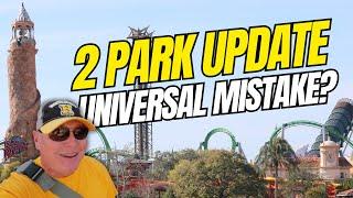 Updates! Universal Is Making a Mistake ~ Two Park Update Video