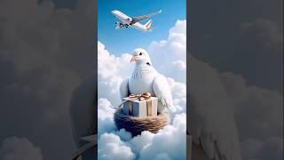 Pigeon Builds Nest Above the Clouds!  #trendingshorts #ai #pigeon #shorts