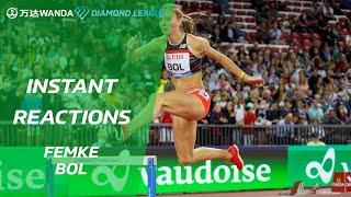 Femke Bol reacts to becoming Diamond League 400m hurdles Champion - Wanda Diamond League