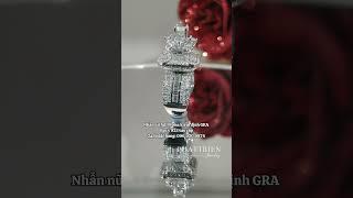 Nhẫn full Moissanite kiểm định GRA quốc tế, bạc ý 925 xi bạch kim cao cấp cực đẹp