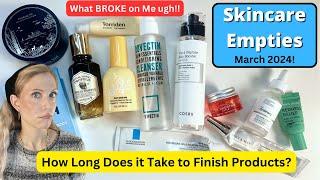 Skincare EMPTIES! How Long to Finish Products, Why I Go Back to Affordable Picks...