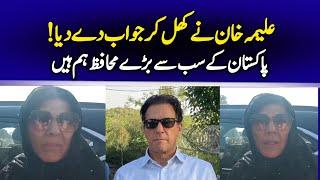 Islamabad: Former Prime Minister Imran Khan's Sister Aleema Khan Short Talk to Media Reporters